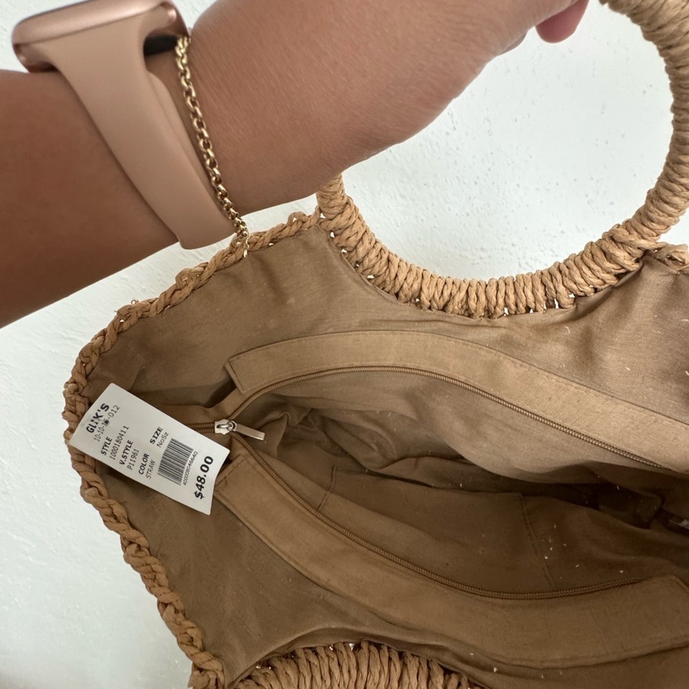 Woven Tote Basket Bag - Picture 5 of 11